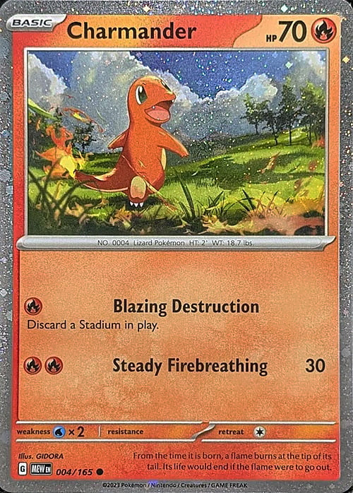 151 Set Charmander #4 Holofoil