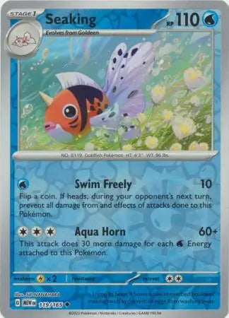 151 Set Seaking #119/165 reverse holo