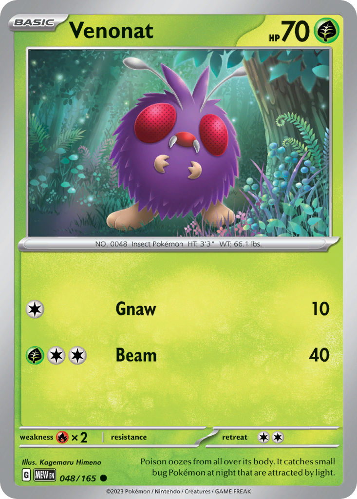 151 Set Venonat #48/165