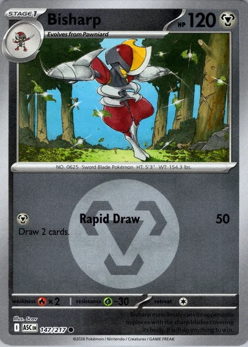 Ascended Heroes Bisharp #147/217 Reverse Holo