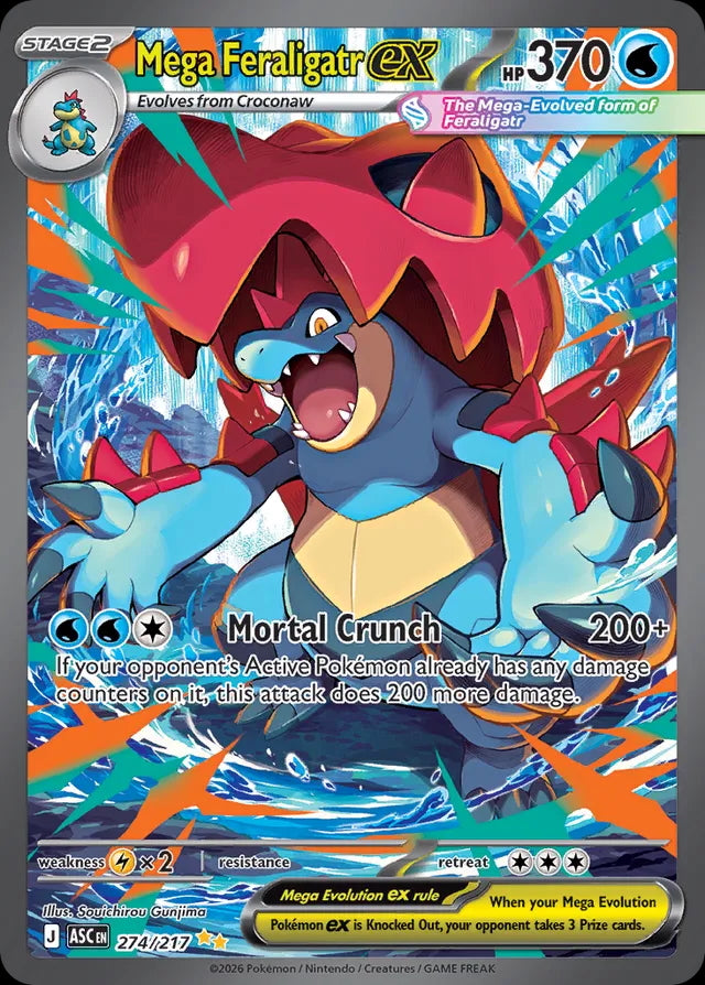 Ascended Heroes Mega Feraligatr ex #274/217