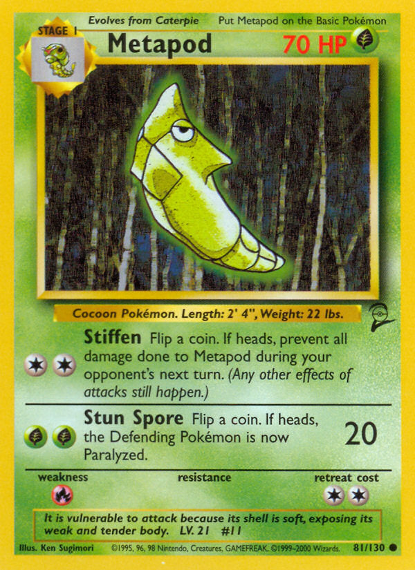 Base Set 2 Metapod #81/130