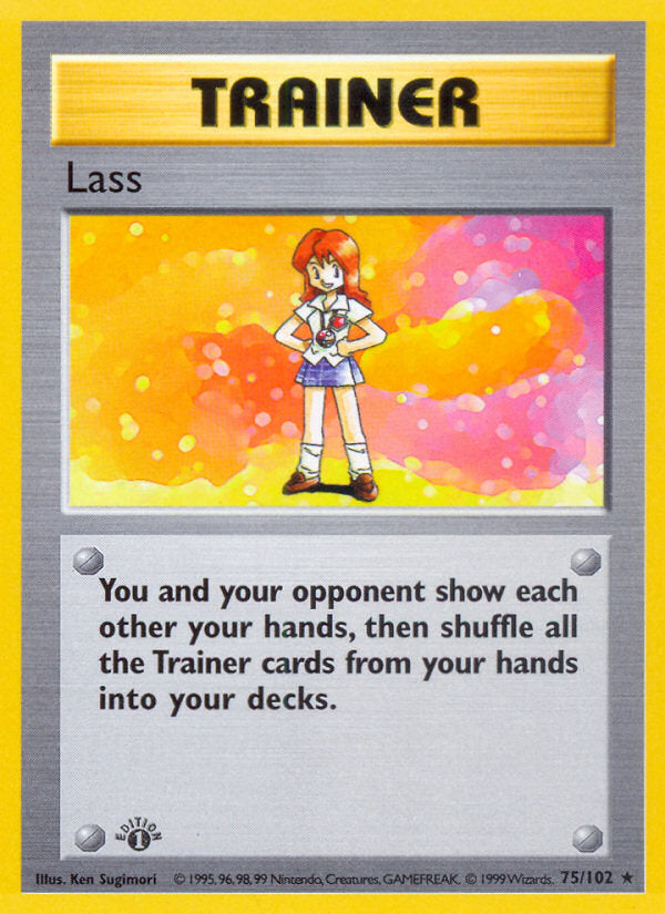 Base set Lass #75/102 first edition