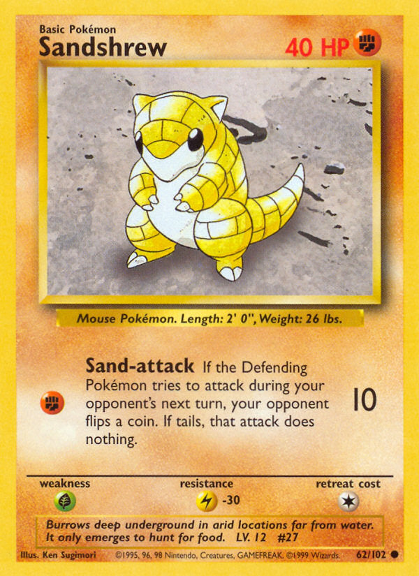Base set Sandshrew #62/102 unlimited