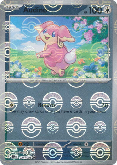 Black Bolt Audino #74/86 Pokeball Holo