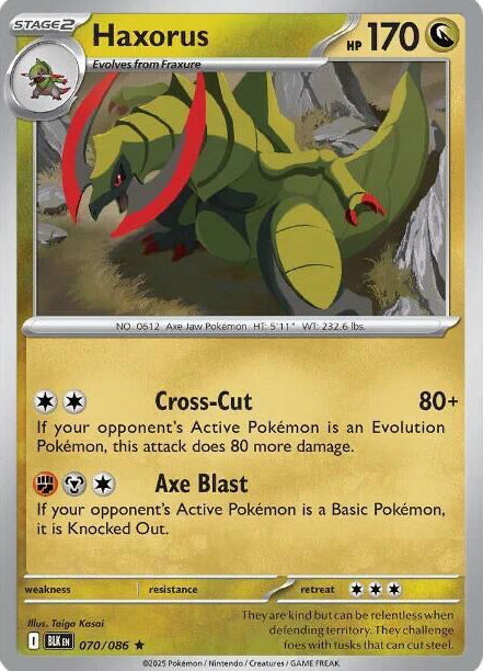 Black Bolt Holo Haxorus #70/86