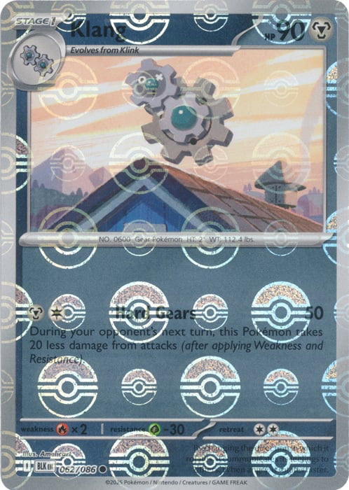 Black Bolt Klang #62/86 Pokeball Holo
