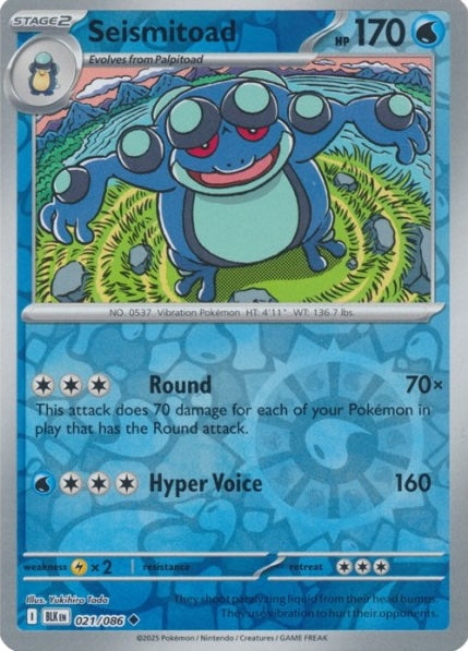 Black Bolt Seismitoad #21/86 reverse holo