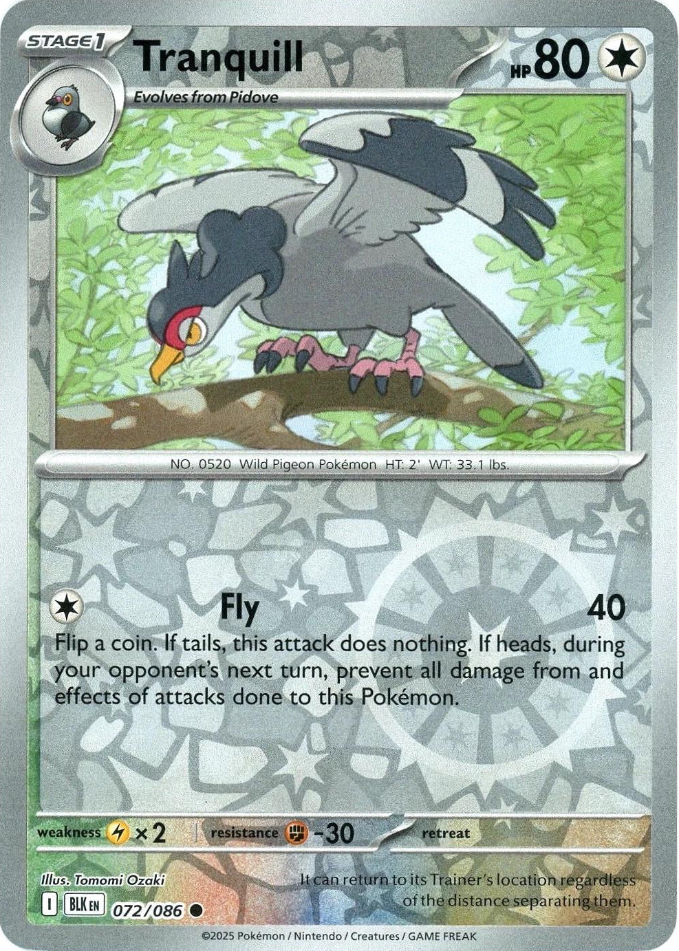 Black Bolt Tranquill #72/86 reverse holo