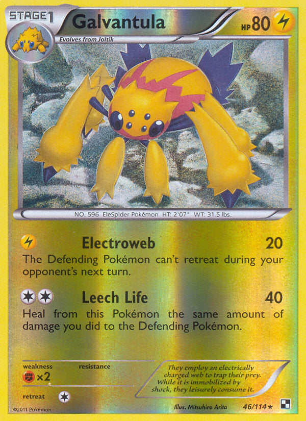 Black & White Galvantula #46/114 reverse holo