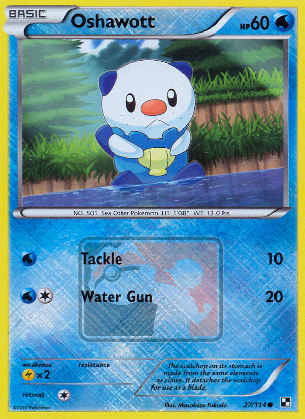 Black & White Holo Oshawott #27 League Promo