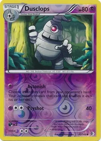 Boundaries Crossed Dusclops #62/149 reverse holo
