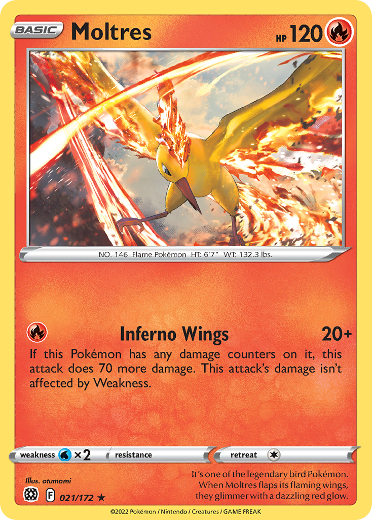 Brilliant Stars Non - Holo Moltres #21/172