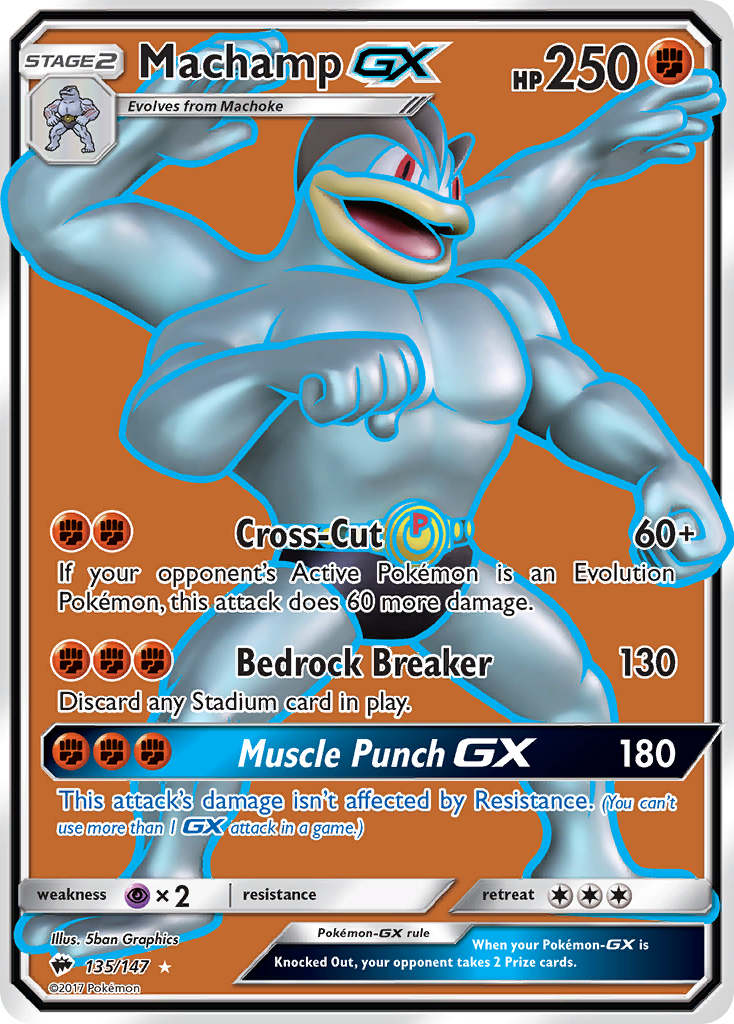Burning Shadows Machamp GX #135/147