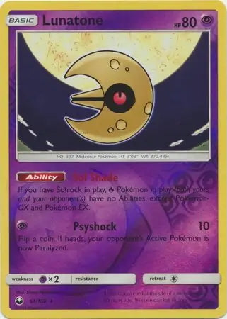 Celestial Storm Lunatone #61/168 reverse holo