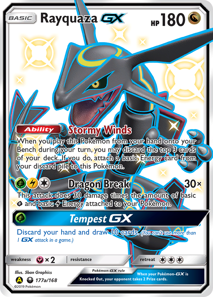 Celestial Storm Rayquaza GX #177a/168 Alternate Art