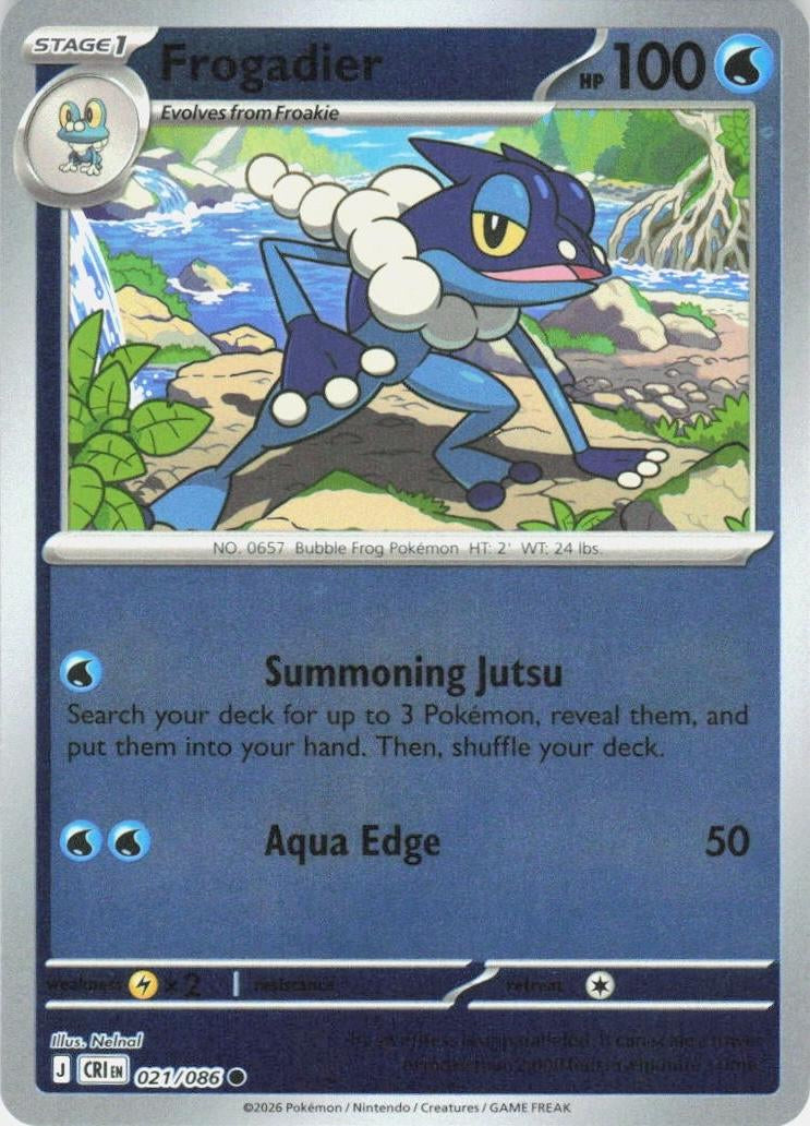 Chaos Rising Frogadier #021/86 reverse holo