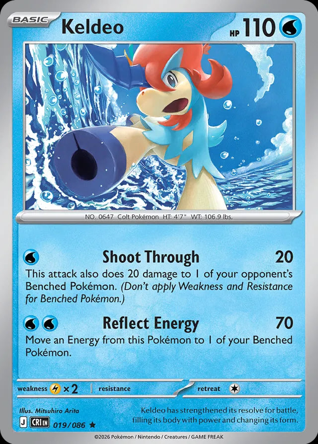 Chaos Rising Holo Keldeo #019/86