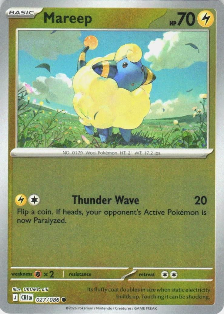 Chaos Rising Mareep #027/86 reverse holo