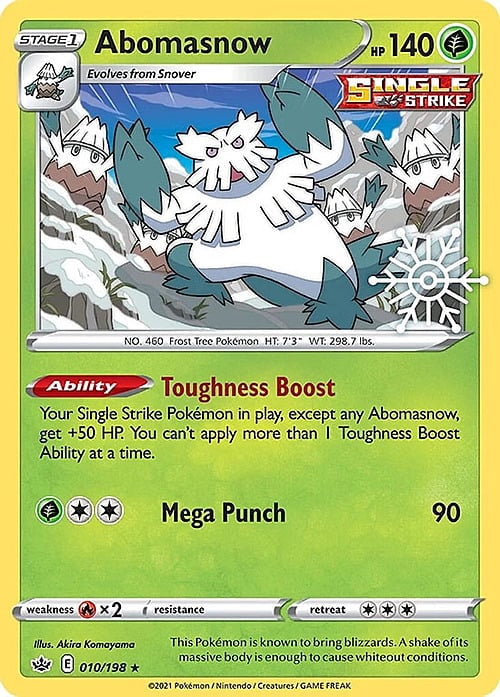 Chilling Reign Abomasnow #10/198 Snowflake Stamp