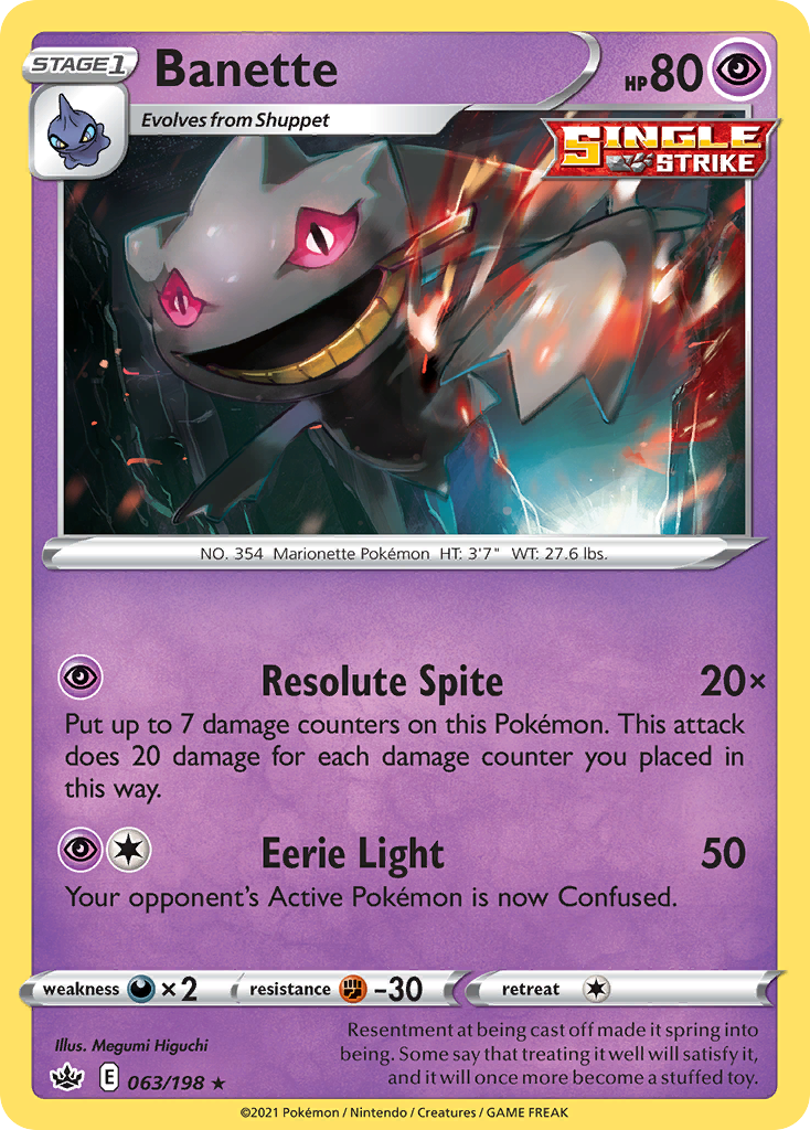 Chilling Reign Banette #63/198