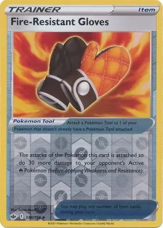 Chilling Reign Fire-Resistant Gloves #138/198 reverse holo