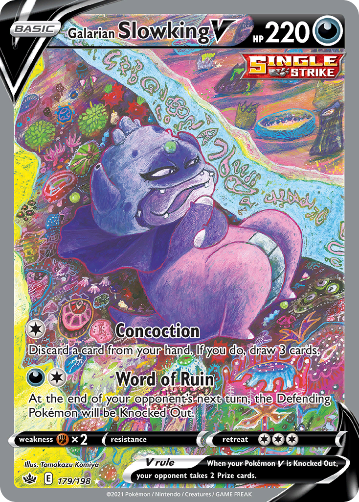 Chilling Reign Galarian Slowking V #179/198