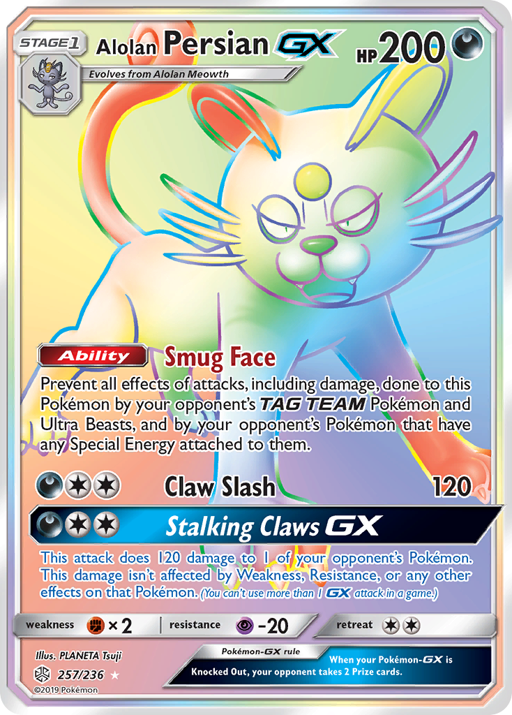 Cosmic Eclipse Alolan Persian GX #257/236