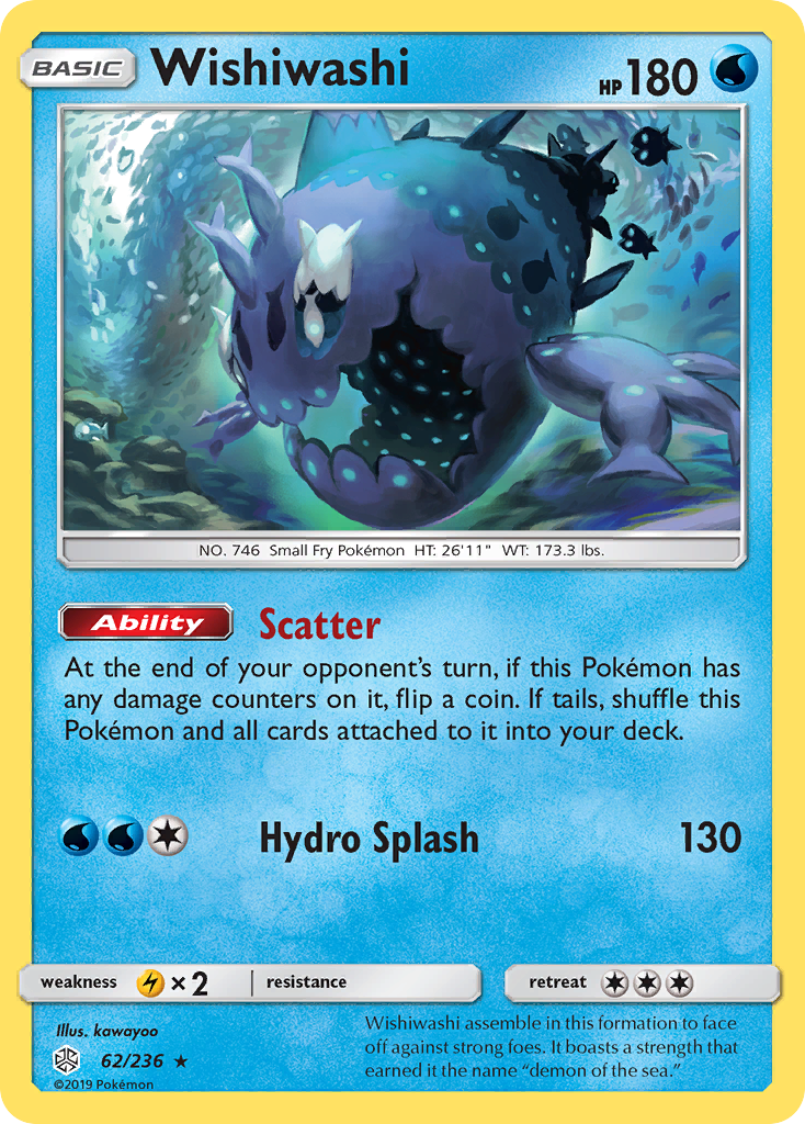 Cosmic Eclipse Holo Wishiwashi #62/236