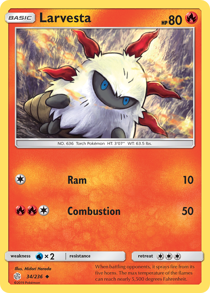 Cosmic Eclipse Larvesta #34/236