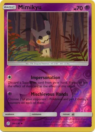 Cosmic Eclipse Mimikyu #96/236 reverse holo