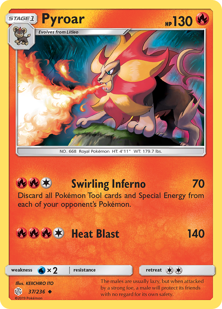 Cosmic Eclipse Pyroar #37/236