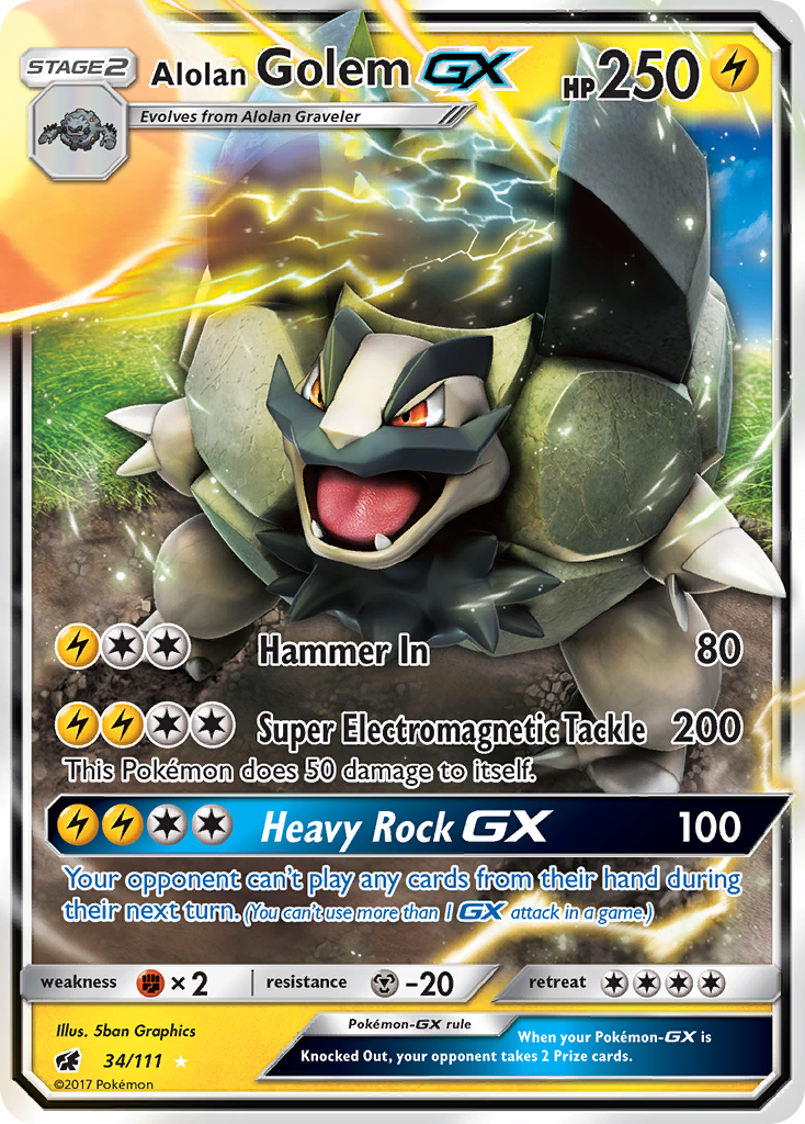 Crimson Invasion Alolan Golem GX #34/111