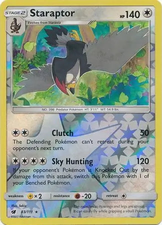 Crimson Invasion Staraptor #83/111 reverse holo