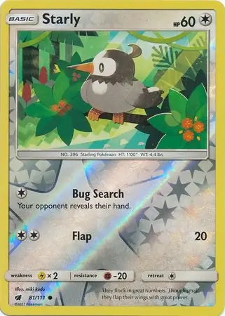 Crimson Invasion Starly #81/111 reverse holo