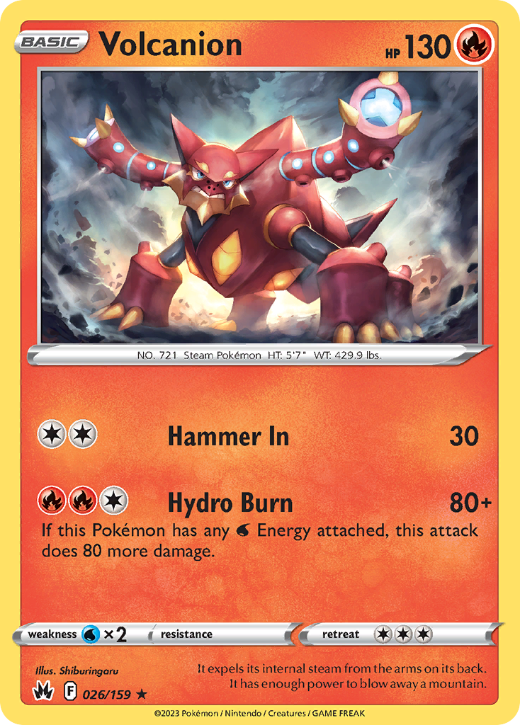 Crown Zenith Holo Volcanion #26/159