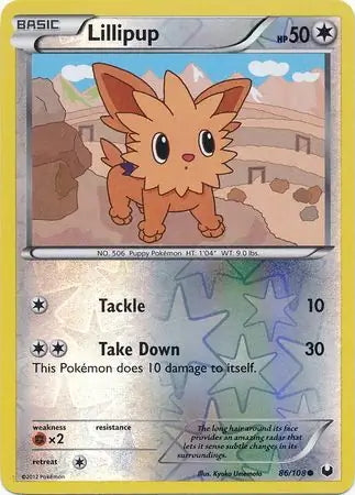 Dark Explorers Lillipup #86/108 reverse holo