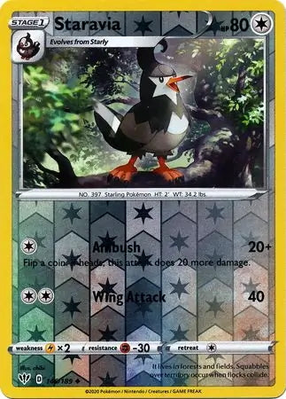 Darkness Ablaze Staravia #146/189 reverse holo