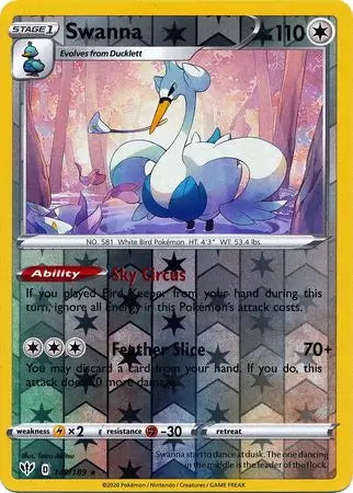 Darkness Ablaze Swanna #149/189 reverse holo