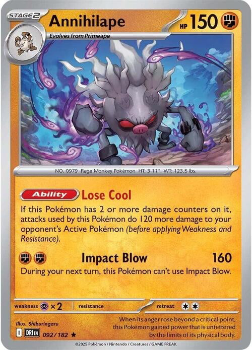 Destined Rivals Holo Annihilape #92/182