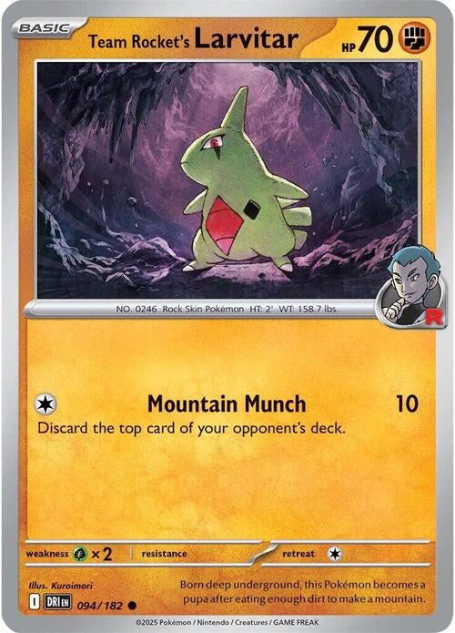 Destined Rivals Team Rocket's Larvitar #94/182