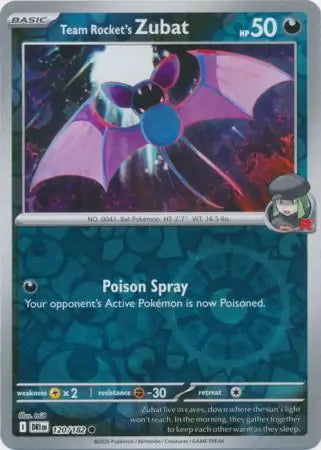 Destined Rivals Team Rocket's Zubat #120/182 reverse holo