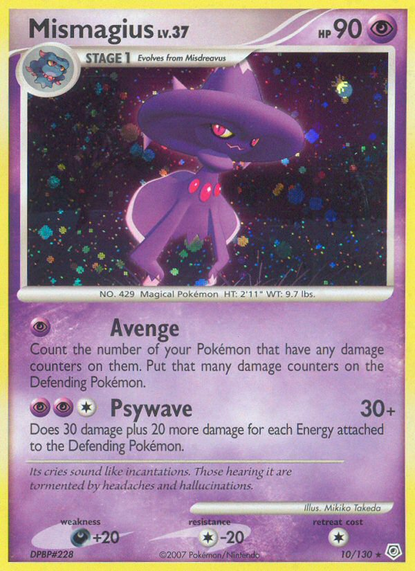 Diamond & Pearl Holo Mismagius #10/130