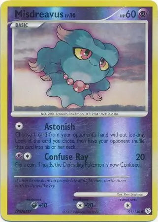 Diamond & Pearl Misdreavus #91/130 reverse holo
