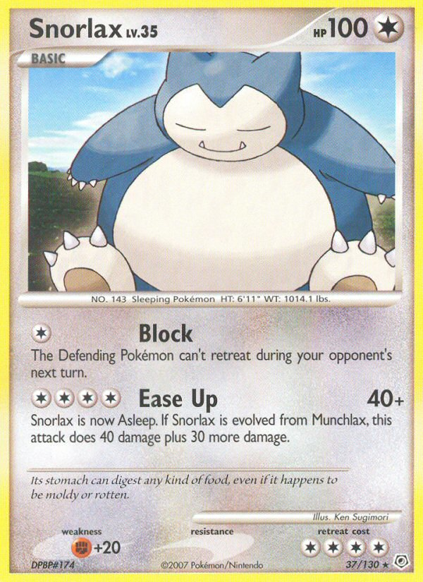 Diamond & Pearl Snorlax #37/130