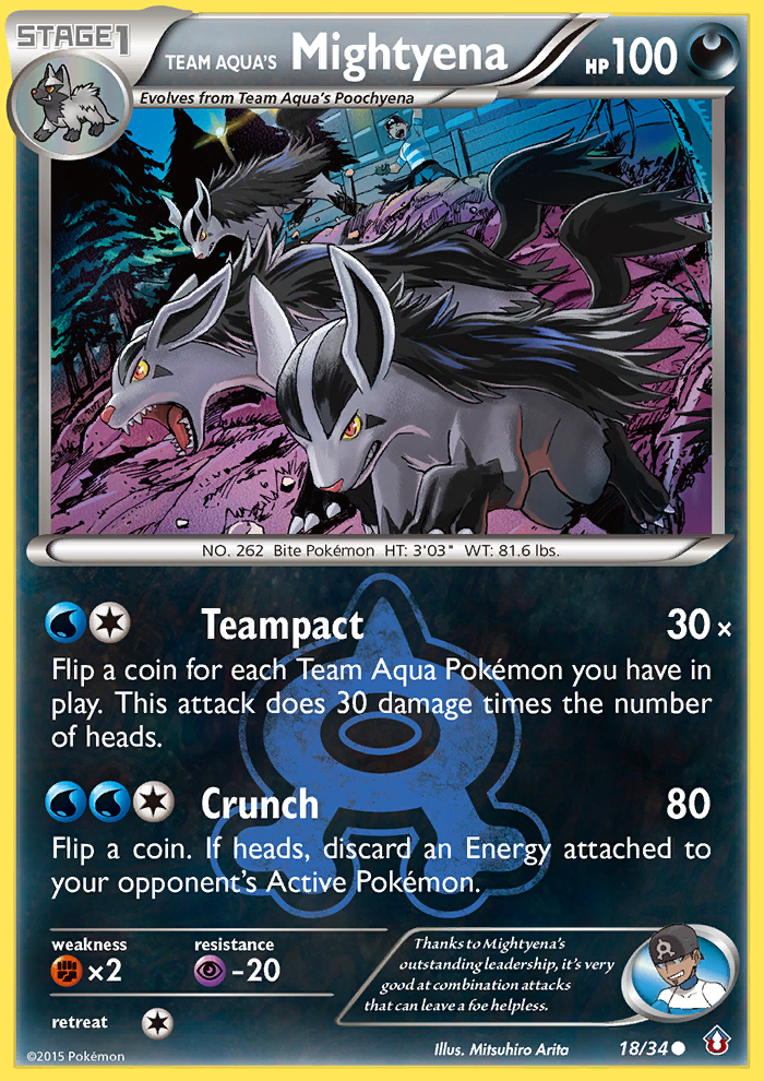 Double Crisis Team Aqua's Mightyena #18/34
