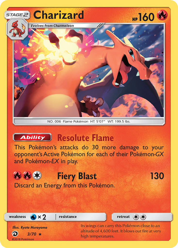 Dragon Majesty Non - Holo Charizard #3/70