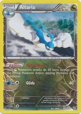 Dragons Exalted Altaria #84/124 reverse holo