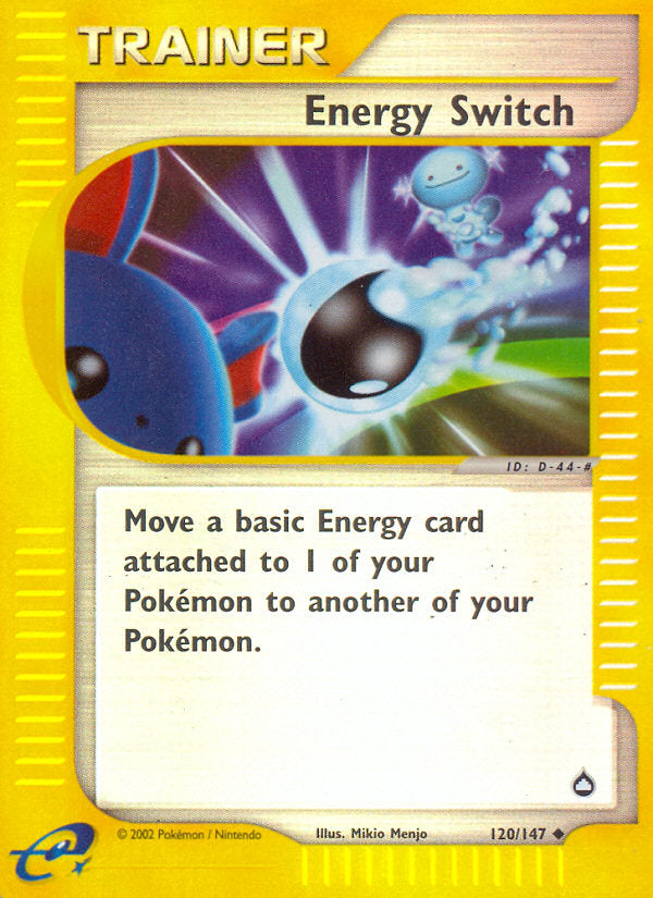 E-Series Aquapolis Energy Switch #120/147 reverse holo