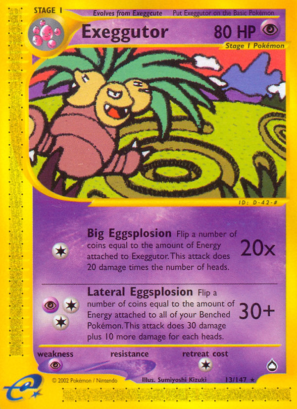 E-Series Aquapolis Exeggutor #13/147